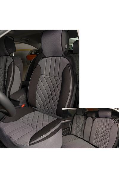 Generic Brand Renault Clio 2 Grey-Black Auto Seat Cushion Orthopedic Set of 5
