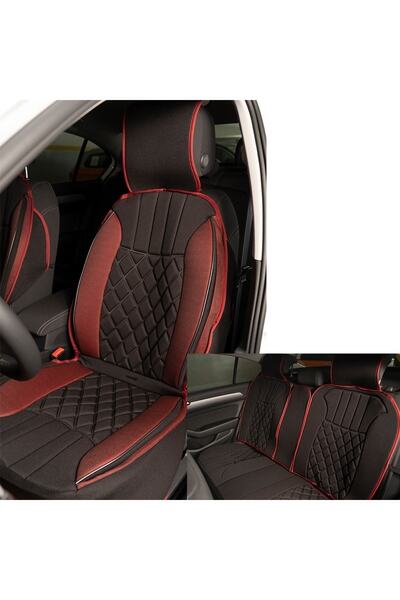 Generic Brand Opel Insignia New Black-Red Auto Seat Cushion Orthopedic Set of 5