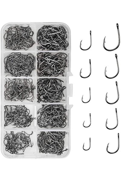 ardeppo 500 Adet Çelik Karbon Dikenli Balıkçılık Kanca Seti