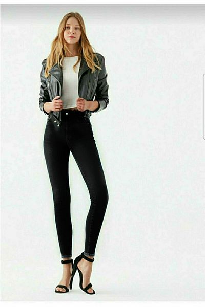 Trn JNS Pantaloni de blugi super skinny Blugi negri fără decolorare (gatherer)