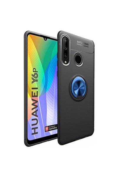 Smart Tech حافظة Huawei Y6p Power المصنوعة من السيليكون مع حلقة