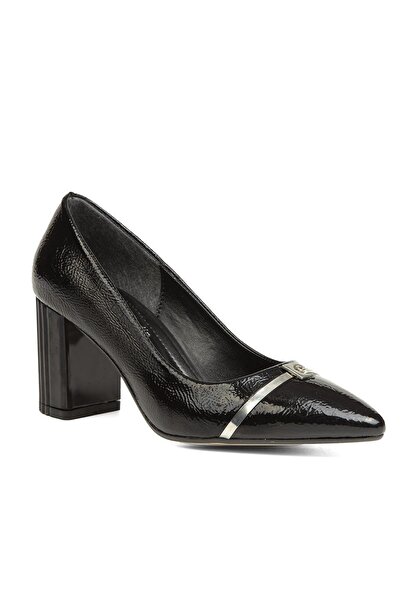 Pierre Cardin ® | Pc-51203 - 3478 Rugan Siyah - Kadın Topuklu Ayakkabı