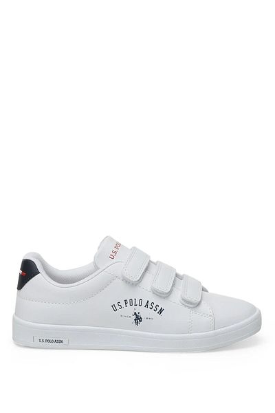 U.S. Polo Assn. Singer White Color Velcro Unisex Sneaker Shoes