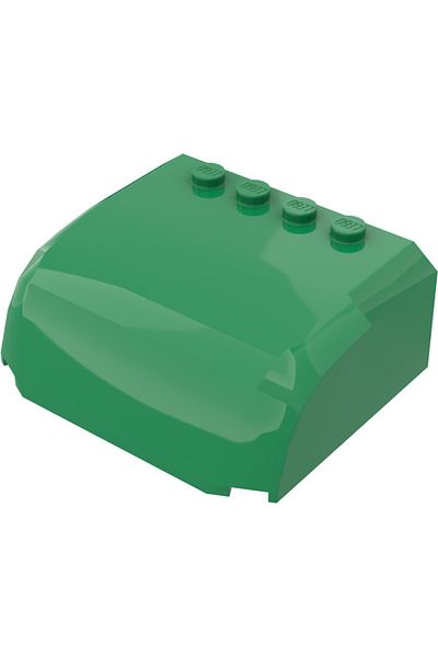 LEGO Original Accessory Moc Custom Windscreen 5 X 6 X 2 Canopy Matte Green Glass Part Automobile Truck