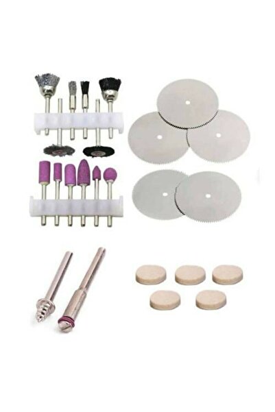mrtbilisim 24 Adet Mini Taşlama Zımparalama Fırçalama Seti Gravür Set Hobi Ci...