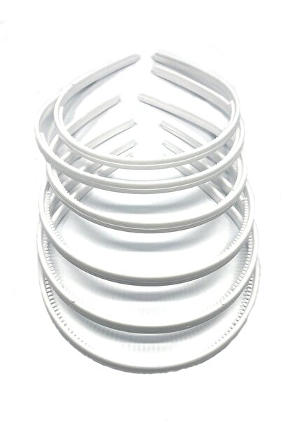 modanight 12 bucăți coroană de păr din plastic 8 mm culoare albă – coroană