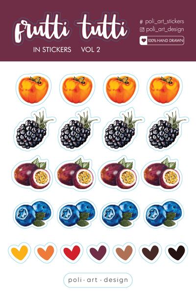 Poli Art Design مجموعة ملصقات الفينيل Fruit Vol.2
