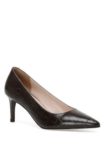 İnci Saeda 2pr Braune Damenschuhe mit Absatz