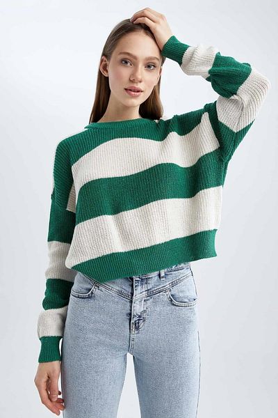 DeFacto Pulover Coool Oversize Fit cu decolteu