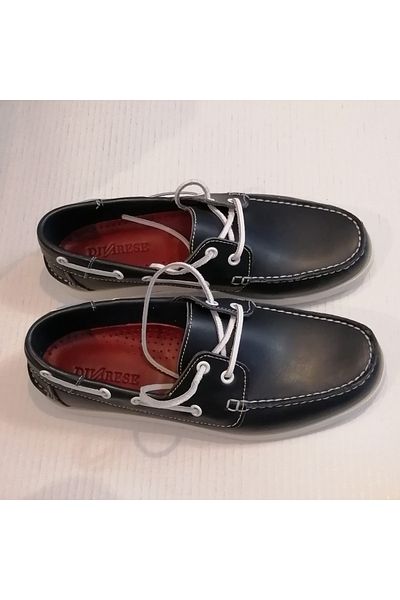 D By Divarese Unisex Oil Navy Blue White Lace Up Rubber Sole Shoes