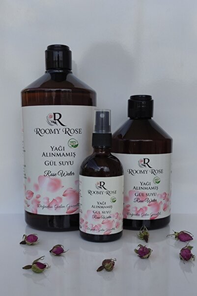 Roomyrose Doğal Gül Suyu 1000 ml 500 ml 100 ml (YAĞLI GÜL SUYU)