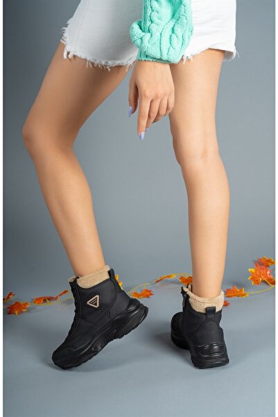 Riccon Siyah Bej Unisex Bot 0012123