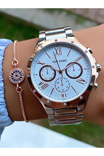 Tom Jones Kadın Kol Saati Çelik Su Geçirmez Garantili Bileklik Hediyeilidir