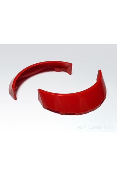 LEGO Original Accessory Moc Custom Windscreen 3 X 6 X 1 Inclined Red Spacecraft Matte Red Glass