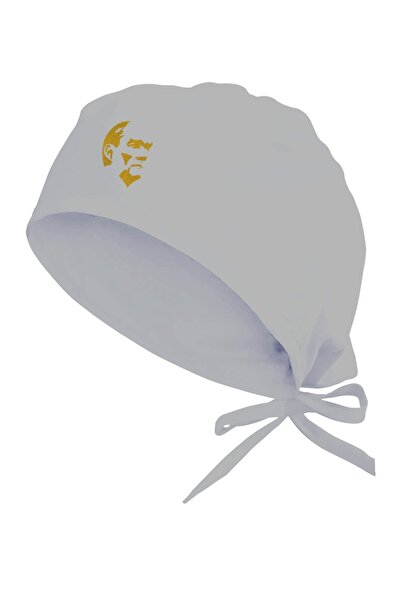 Tasarım Trend Căciulă chirurgicală gri cu imprimeu cu semilună galbenă aurie ...