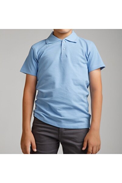 Genel Markalar Unisex Polo Yaka Kısa Kol Okul T-shirt