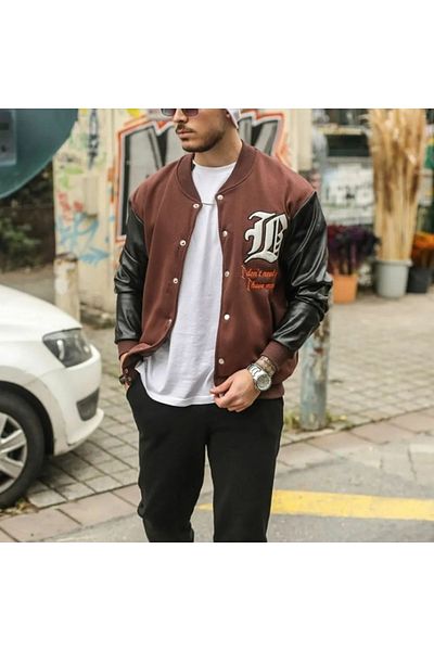 kargasa Unisex Brown Sleeves with Leather and Stamp Lining
