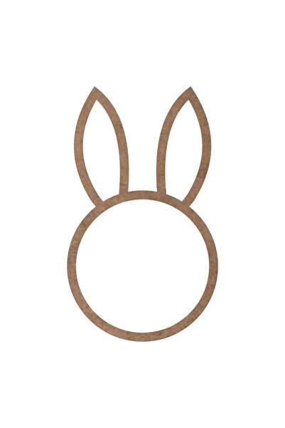 STENCİLTASARIM C160 Tavşan Kulaklı Makrome Kasnağı, Boyanabilir Ham Ahşap, De...