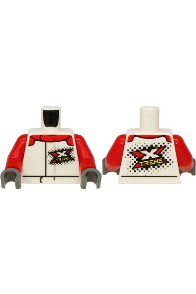 LEGO Original Moc Custom Mini Figure Mini Figure Body Torso White Xtreme Printed Jacket