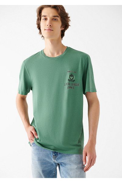 Mavi Local League Games Printed Green T-Shirt Regular Fit / Normal Cut 0610812-71838