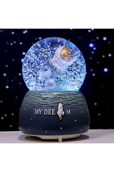 MCM GROUP Lighted Musical Sprayed Snow Globe Large Size