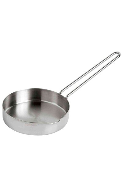 abnturk 14cm Basık Kenarlı Mini Tava Ultra Lüks Paslanmaz Çelik Sos Tavası Me...