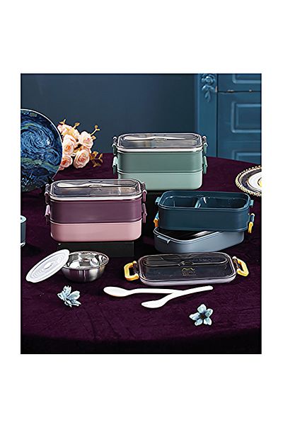 Vagonlife 1500 ml Stainless Double Layer Food and Food Storage Container - Vgn465