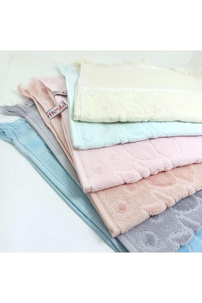 Fiesta Soft Cotton Cross Stitch Bordered Kitchen Towel 30 X 50 tassels 6 Colors