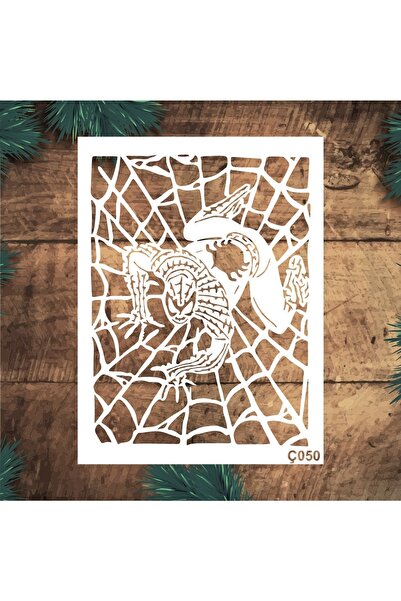 STENCİLTASARIM Stencil Tasarım Ç050 Örümcek Adam - Dekoratif Duvar Fayans Ve ...