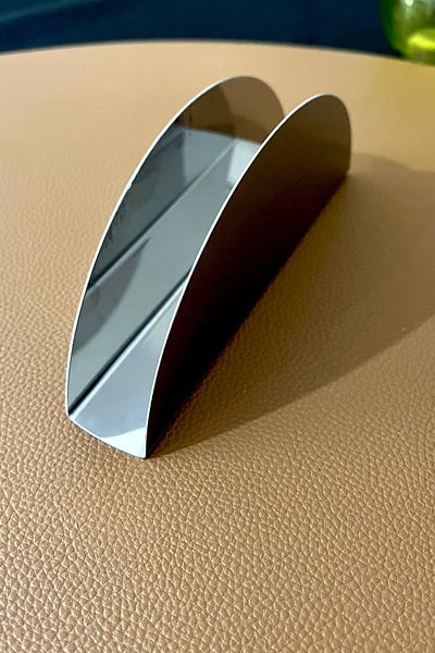ÖzSa Home Chrome Luxury Matte Napkin Holder Stainless Steel Metal Napkin Holder For Cafe Restaurant Diner