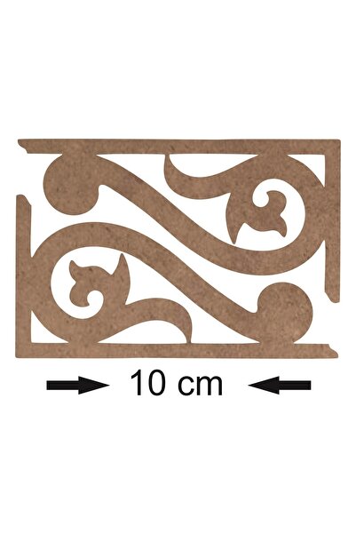 STENCİLTASARIM C122 Lazer Kesim Aplik, Ham Ahşap, Dekoratif Boyanabilir Aplik...
