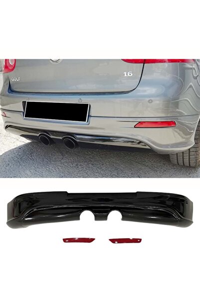 HasAkman Vw Golf 5 R32 Arka Ek Reflektörlü Mat Siyah 2003 2004 2005 2006 2007 2008 2009 Uyumlu