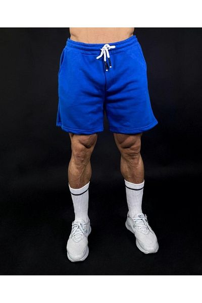 Black İstanbul Blue Men's Regular Fit Shorts Blue