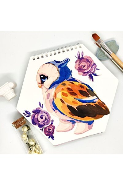 Poli Art Design كتاب رسم حلزوني سداسي 100% من القطن (لألوان مائية ورسومات) Ar...