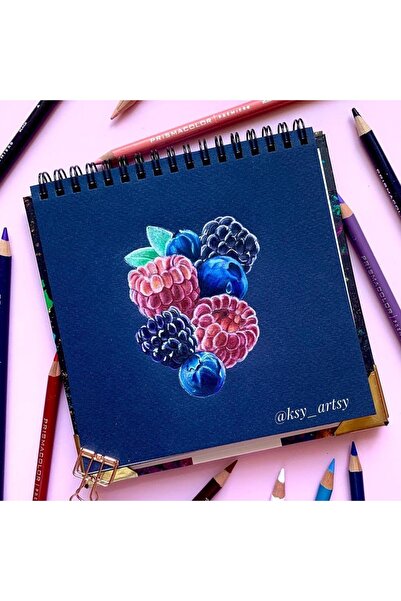 Poli Art Design Kare 15×15 Cm Spiralli Pastel Eskiz Defteri (koyu Renk Kağıt ...