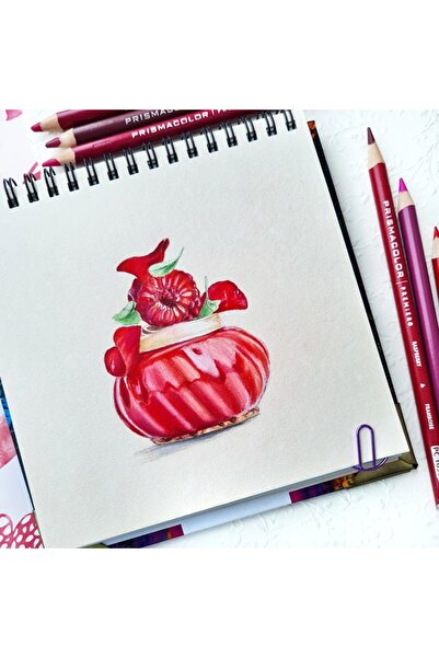 Poli Art Design دفتر رسم باستيل حلزوني مربع مقاس 15 × 15 سم - مزيج من الورق ذو الألوان الفاتحة