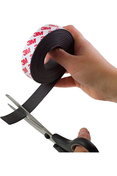 Hdg Yapışkanlı Şerit Mıknatıs Magnet Kes Kullan Güçlü Sağlam Rulo - 1,2 Cm Genişlik X 1 Metre
