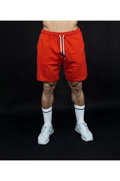 Black İstanbul Men's Red Regular Fit Shorts