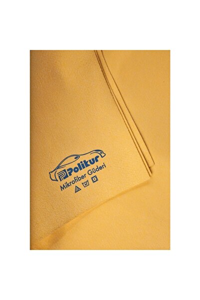 Polikur Mikrofiber 3219 -(2 ADET)- Güderi Oto Kurulama Bezi Hardal 50 X 70 Cm