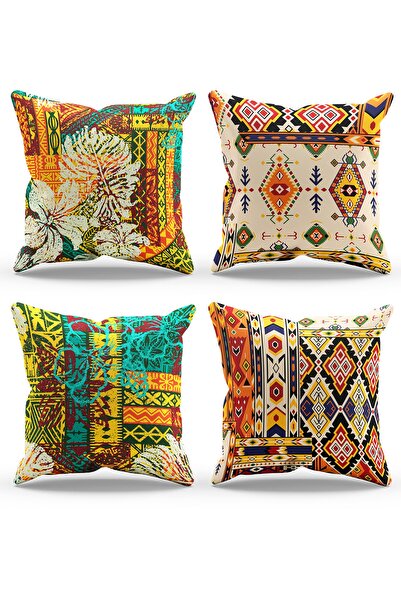 Moud's Husă de pernă din piele de căprioară, combinată cu 4 piese, imprimată ...