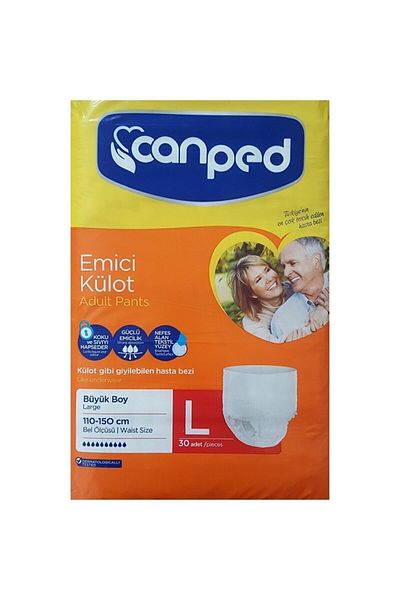 Canped Absorbent Panties Large Size L 30 Pieces