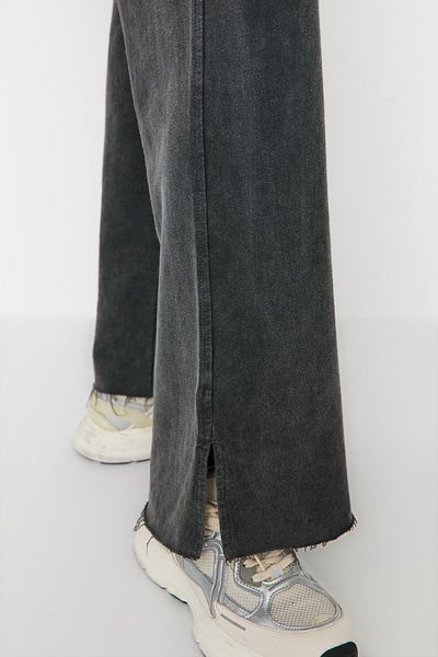 Trendyol Collection Sweatpants - Gray - Wide leg