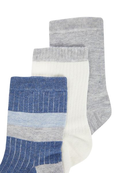 Trendyol Collection Multicolored Striped 3 Pack Knitted Socks THMAW23CO00120