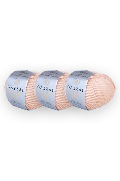 Gazzal Wool 175 Super Wash - 50g 3 Pack 100% Merino, Πλεκτό Μάλλινο Κλωστή Πρώτης Κατηγορίας (305)