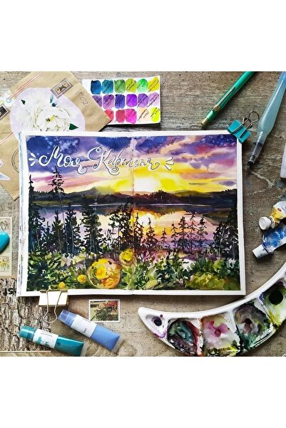 Poli Art Design كراسة الرسم المقتنيات "Caleidoscope الشرقية" مقاس A5 إصدار مح...