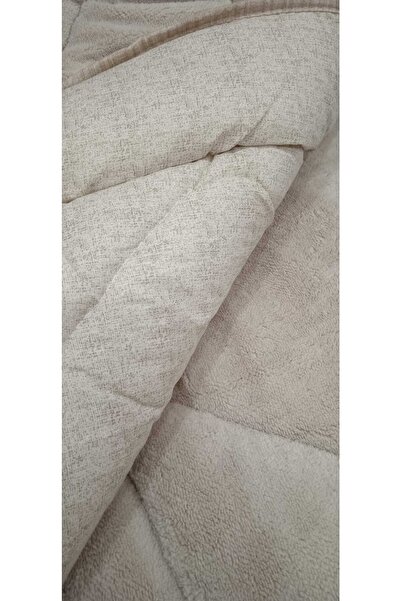 umuttex Goldrise Beige Double Wellsoft Yogan - Double Sided Patterned Fabric (195*215)