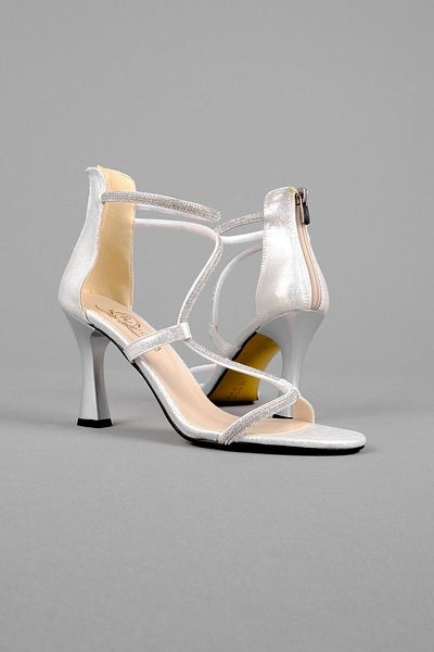 Lal Shoes & Bags Pantofi cu toc de damă gri cu fermoar în spate de piatră