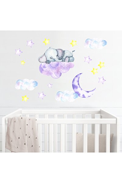 Aysprint Set de autocolante cu elefant adormit