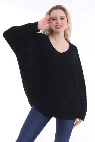 Mrt Pulover oversize cu decolteu în V