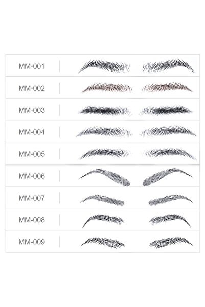 BP Tattoo Kaş Dövmesi Suya Dayanıklı Geçici Dövme 9 Çift